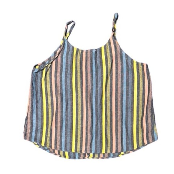 Mine Multicolor Striped Button Embelished Cami Top Women’s Size M - Picture 5 of 7